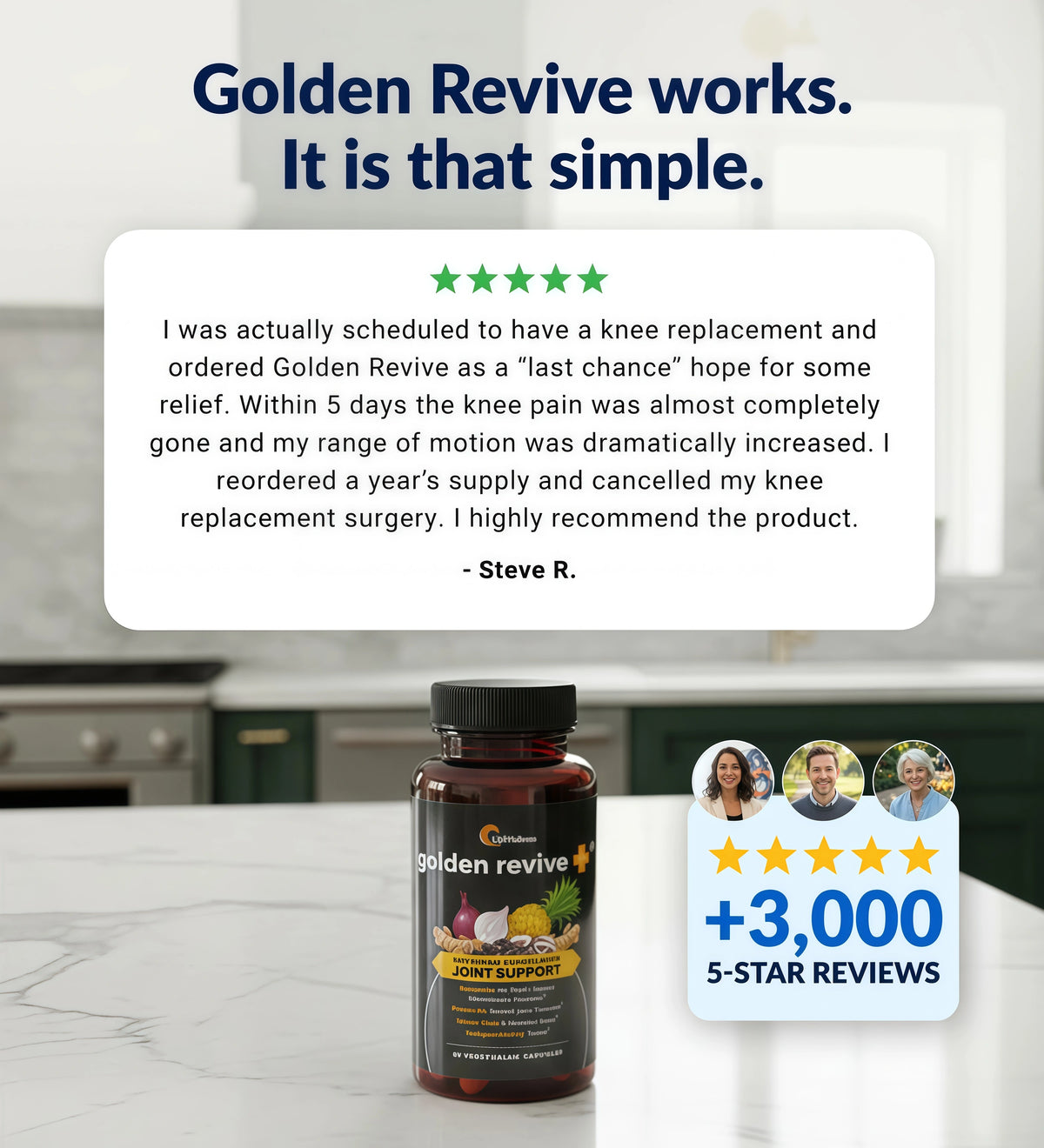 UpWellness Golden Revive + Joint Support Supplement Featuring Turmeric with Black Pepper, Quercetin, and Magnesium- Turmeric Boswellia Supplement - 6 Active Ingredients for Joint Care - 60 Capsules